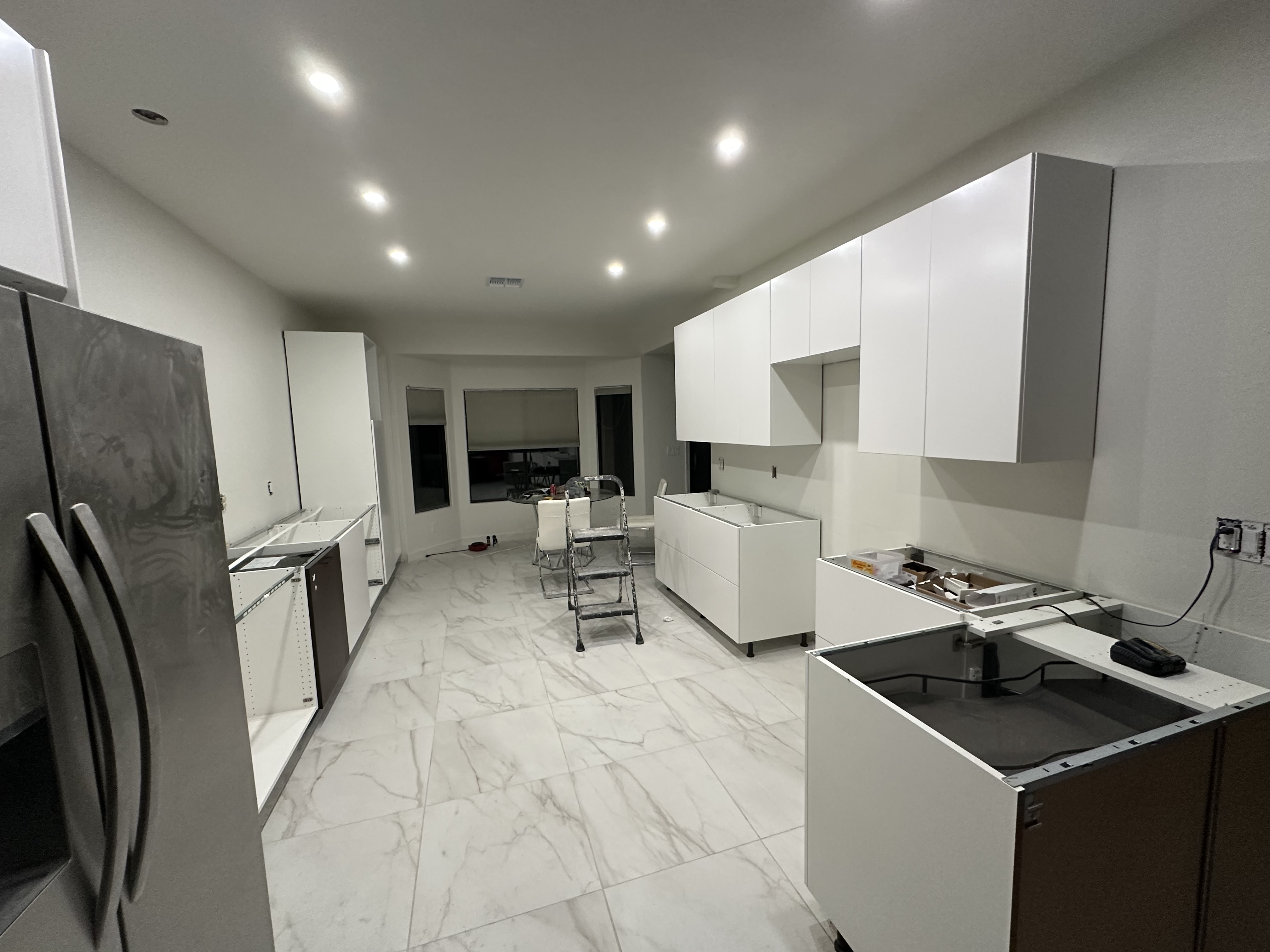 LED recessed lighting installation by 1010 Electric for a North County home